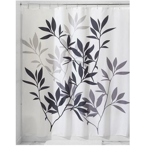 image:imageInterDesign Leaves Shower Curtain Black
