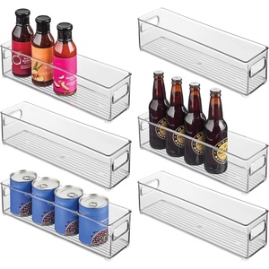 image:imageInterDesign Refrigerator and Freezer Storage Container  Deep Organizer Bin for Kitchen Clear  Deep Organizer Bin For KitchenPack of 6
