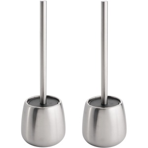 image:imageInterDesign iDesign Stainless Steel Toilet Brush and Holder for Bathroom Cleaning and Storage Set of 2 BrushedPack of 2