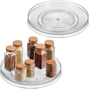 image:imageiDesign 11Inch Round Lazy Susan Organizer Set of 2 Clear  Kitchen or Pantry Storage11 Inch Pack of 8