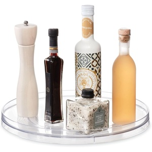 image:imageiDesign 145Inch Lazy Susan Organizer Clear  Large Turntable For Cabinet or Pantry1450 x 1450 x 175