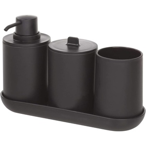 image:imageiDesign 28737ES Cade 4Piece Bathroom Accessory Set Matte Black 245 cm x 89 cm x 162 cmBlack