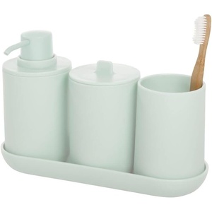 image:imageiDesign 4Piece Bathroom Accessory Set The Cade Collection Green  Recycled Plastic 975 x 4125 x 65