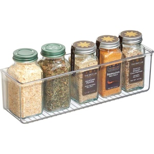 image:imageiDesign Adhesive Organizer Bin Set of 2 Clear  DamageFree Hanging For Kitchen Bathroom or OfficePack of 1