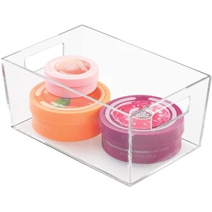 image:imageiDesign Clarity Wall Mount Nail Polish Storage Rack with 3 Shelves for Bathroom Vanity Closet Bedroom Set of 1 BinSmall  For Bathroom Vanity