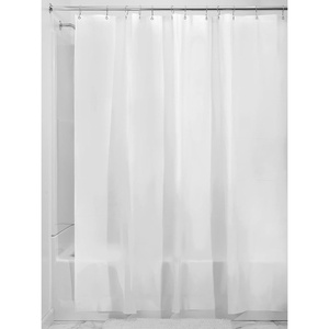 image:imageiDesign EVA Plastic Shower Curtain Liner Mold and Mildew Resistant Plastic Shower Curtain for use Alone or With Fabric Curtain 54 x 78 Inches Frost  54 x 78 12 Metal GrommetsFrost