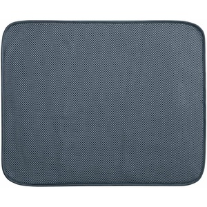image:imageiDesign Fabric Mini Kitchen Countertop Dish Drying Mat WheatIvory  AbsorbentPewter