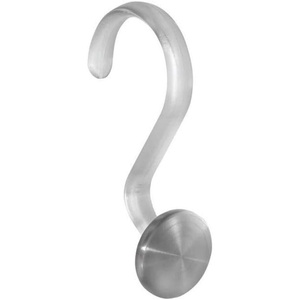 image:imageiDesign Forma Mini Shower Curtain Hooks  Set of 12 Brushed Stainless  For Bathroom Smooth Gliding DurableBrushed Stainless Steel