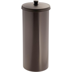 image:imageiDesign Freestanding Bathroom Toilet Paper Storage Holder with Lid Bronze  For 3 Extra RollsBronze