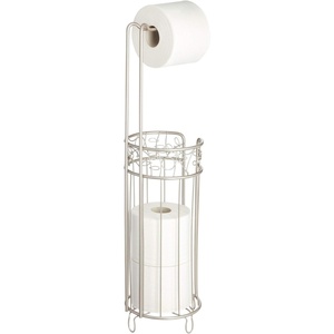 image:imageiDesign Freestanding Toilet Paper Holder Bronze  3Roll ReserveSatin