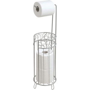 image:imageiDesign Freestanding Toilet Paper Holder Bronze  3Roll ReserveSilver