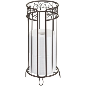 image:imageiDesign Metal Toilet Tissue Holder Stand 68 x 152 Bronze  The Twigz Collection Holds 3 Rolls of Toilet PaperBronze