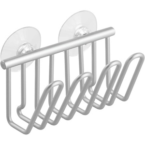 image:imageiDesign Metro Rustproof Aluminum Suction Sponge Holder for Kitchen Sink  Basket Silver  For Kitchen Sink RustproofSuction Sponge Cradle