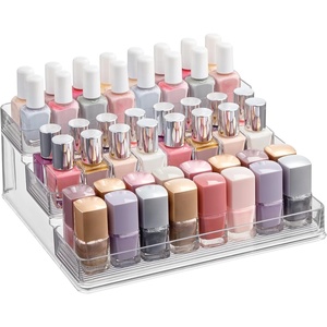 image:imageiDesign Nail Polish Organizer 3Tier Clear Display Stand  Holds up to 30 Bottles Compact For CountertopPack of 1