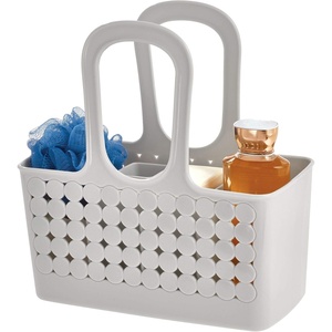 image:imageiDesign Orbz Plastic Bathroom Shower Tote Small Divided College Dorm Shower Caddy for Shampoo Conditioner Soap Cosmetics Beauty Products  BlushGray