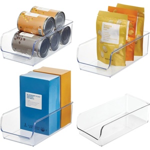 image:imageiDesign Pantry Bin for Kitchen or Cabinet Storage Set of 4 ClearPack of 4