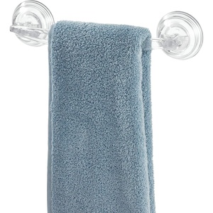 image:imageiDesign Plastic Power Lock Suction Shower Shaving Razor Holder FogFree Bathroom or Tub 6 x 2 x 7 MirrorRound  For Shaving with Razor Hook PowerLock Suction Shaving Mirror or Makeup MirrorTowel Bar