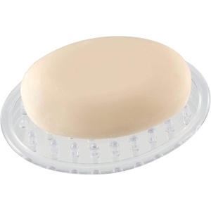 image:imageiDesign Plastic Soap Saver Holder Tray Set of 2 Clear  For Bathroom Counter For Shower For KitchenSet of 2