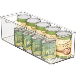 image:imageiDesign Plastic Stackable Pantry Bin with Handles Set of 4 Clear  For Kitchen Cabinets or Fridge Made in USAPack of 1