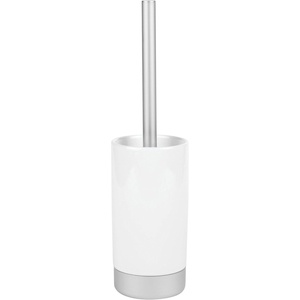 image:imageiDesign Sedona Ceramic Toothbrush and Toothpaste Holder for Bathroom Vanity Countertop or Medicine Cabinet 575 x 310 x 449 Satin WhiteNickel  For Bathroom Vanity Countertop or Medicine CabinetBowl Brush