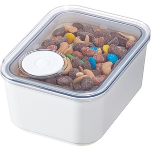 image:imageiDesign Small Airtight Canister with Removable Pour Cap Set of 4 White  For Pantry StoragePack of 1