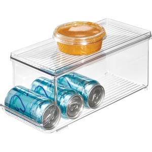 image:imageiDesign Soda Can Organizer with Lid Clear  Clear For Pantry or Refrigerator Made in USAPack of 1