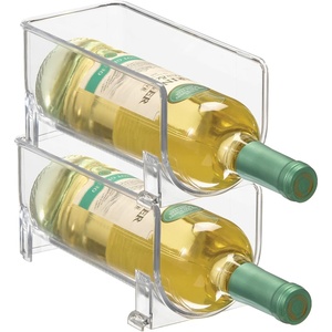 image:imageiDesign Stackable Bottle Holder Set of 4 Clear  For Water or Wine BottlesPack of 2