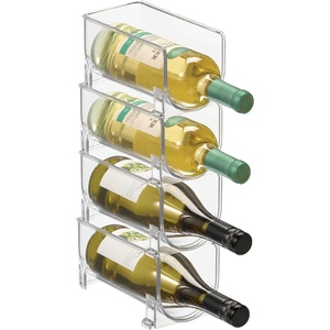 image:imageiDesign Stackable Bottle Holder Set of 4 Clear  For Water or Wine BottlesPack of 4