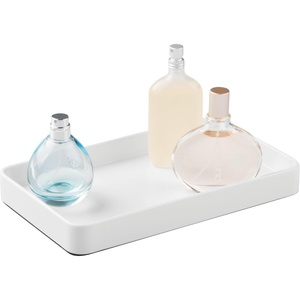 image:imageiDesign Stainless Steel Bathroom Tray for Towels Cosmetics and Accessories The Gia Collection  962 x 562 x 107 WhiteWhite