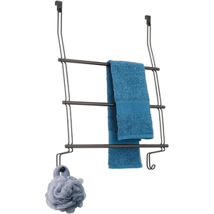 image:imageiDesign Steel OverTheDoor Towel Rack Bronze  Storage Hooks For Clothes For Towels For AccessoriesBronze