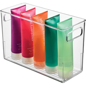image:imageiDesign Tall Plastic Storage Bin with Handles for Fridge or Freezer  Set of 8  Clear  Made in USAPack of 1