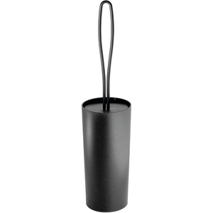 image:imageiDesign Toilet Brush and Holder for Bathroom  ClearMatte Black