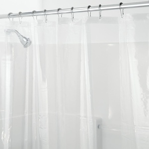 image:imageiDesign Vinyl Shower Liner PVCFree Curtain with Magnets for Master Guest Kids Bathroom Bathtub Long ClearClear