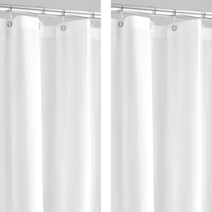 image:imageiDesign Vinyl Shower Liner PVCFree Mold and MildewResistant Curtain for Master Guest Kids Bathroom Bathtub 72 x 72  ClearFrost