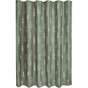image:imageiDesign Watercolor Daisies Polyester Shower Curtain  12 Reinforced Buttonholes  72 x 72  OrangeGreen