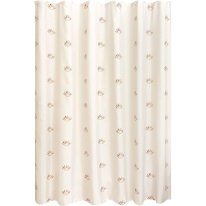 image:imageiDesign Watercolor Daisies Polyester Shower Curtain  12 Reinforced Buttonholes  72 x 72  OrangeTaupeYellow