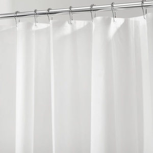 image:imageiDesign Waterproof PEVA Bathroom Shower Curtain Liner  72 x 72 White  Waterproof Use Alone or With Fabric CurtainFrost