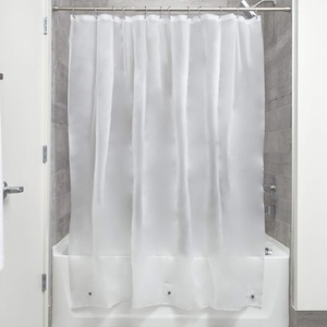 image:imageiDesign Waterproof Shower Curtain Liner Frost 72 x 72  12 Metal Grommets