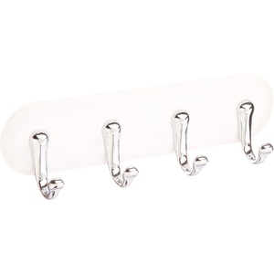 image:imageiDesign York Adhesive Backed Key Holder for Wall 15 x 7 x 55 Brushed Stainless SteelWhite