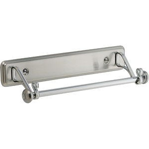 image:imageiDesign York Lyra Steel Wall Mount Paper Towel Holder Chrome  153 x 52 x 2 VersatileChrome