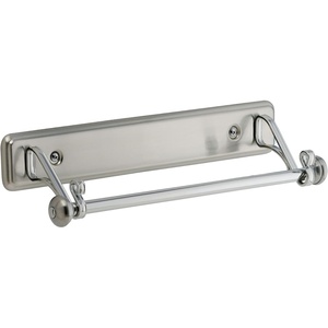 image:imageiDesign York Lyra Steel Wall Mount Paper Towel Holder Chrome  153 x 52 x 2 VersatileSplit Finish