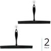 image:imageInterDesign iDesign Bathroom Shower Squeegee with Wall Hook  Set of 2  BlackClearBlackClear