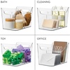 image:imageInterDesign iDesign Divided Fridge Organizer Bin with Handles Clear  Refrigerator or Freezer BinPack of 1
