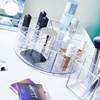 image:imageInterDesign iDesign Rotating Makeup Organizer with Dividers and Lipstick Holders  Set of 2  ClearSectioned2 pk
