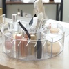 image:imageInterDesign iDesign Rotating Makeup Organizer with Dividers and Lipstick Holders  Set of 2  ClearSectioned2 pk