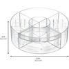 image:imageInterDesign iDesign Rotating Makeup Organizer with Dividers and Lipstick Holders  Set of 2  ClearSectioned2 pk
