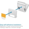 image:imageInterDesign iDesign Shower Squeegee with Adhesive Hook  WhitePegs