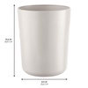 image:imageInterDesign iDesign Small Steel Round Bathroom Trash Set of 2Coconut White Oasis Waste Can M2Pack of 2