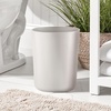 image:imageInterDesign iDesign Small Steel Round Bathroom Trash Set of 2Coconut White Oasis Waste Can M2Pack of 2
