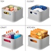 image:imageInterDesign iDesign Storage Bins with Handles Set of 4 Gray  Organize Kitchen Bathroom or Home OfficePack of 4